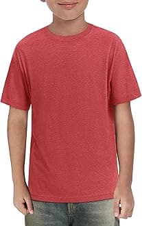 Haloumoning Boys Short Sleeve Shirts Kids Summer Crewneck T-Shirts Casual Tops Tees 5-14 Years