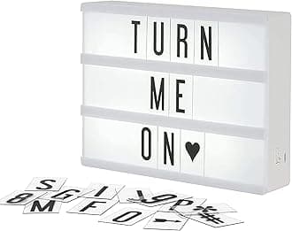 Mini My Cinema Lightbox - LED with 100 Letters, Numbers, Symbols to Create Personalized Marquee Signs - Includes USB, or Battery Powered. by My Cinema Lightbox