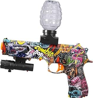 Electric Gel Ball Blaster Automatic Splatter Eco-Friendly Splat Gun for Outdoor Activities, able to Shoot 12 Rounds per Second, Ages 15+