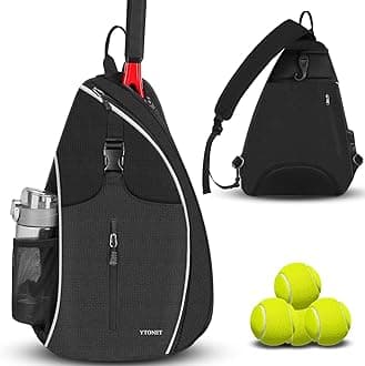 Ytonet Tennis Bag, Tennis Sling Backpack Crossbody Water Resistant for Men Wo...