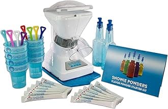 Little Snowie Max Snow Cone Machine - Premium Shaved Ice Maker, With Powder Sticks Syrup Mix, Premium Kit
