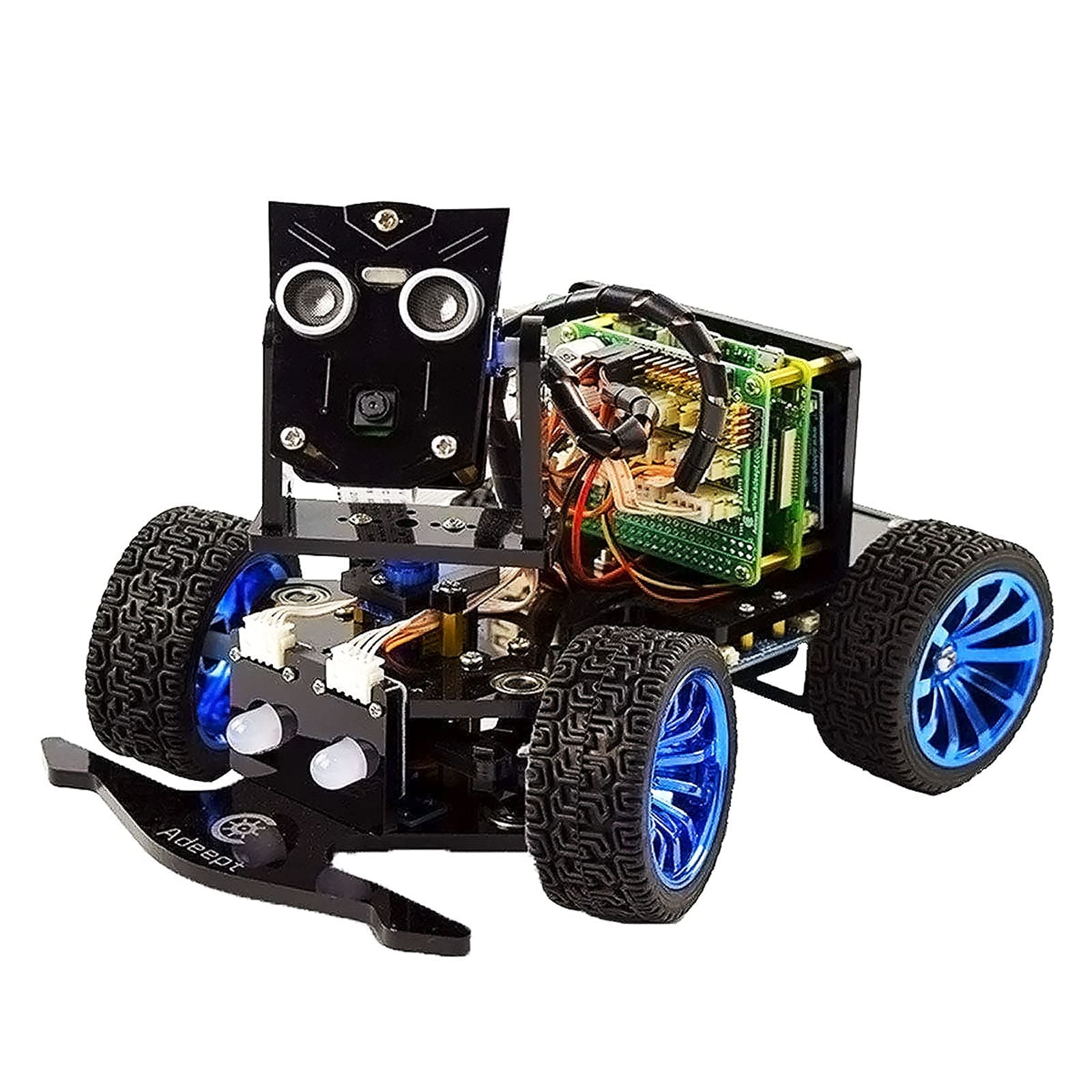 – Adeept Mars Rover PiCar-B Smart Robot Car Kit for Raspberry Pi 4 3 Model B+ B, Speech Recognition, OpenCV, Real-time Video Transmission, STEM Educational Robot with PDF