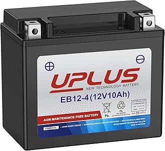 UPLUS Motorcycle Battery YTX12-BS, Leoch EB12-4 Powersports Batteries High Performance, AGM Maintenance Free Battery for Motorcycle ATV Scooter Snowmobile