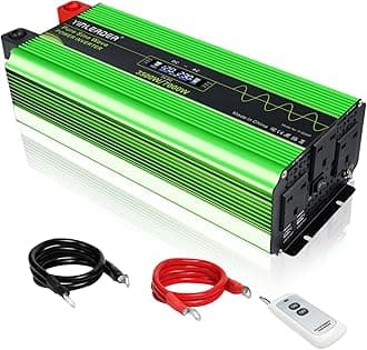 3500W Power Inverter 12V to 230V AC Pure Sine Wave Inverter,Car Inverter with 3 AC Sockets 4 USB ports With LCD Display Suitable for Travel, RV, Camping