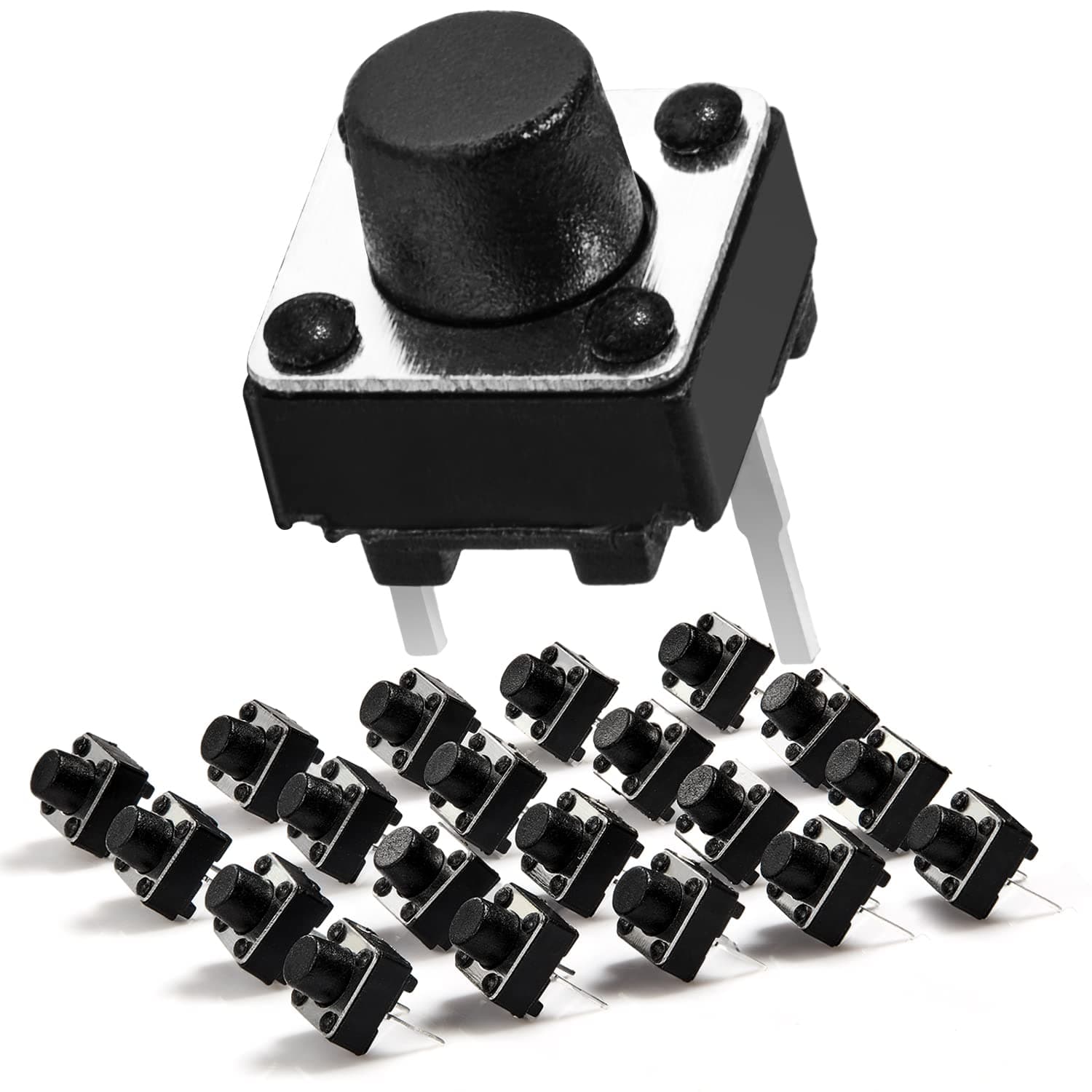 Chanzon Tactile Push Button Switch Micro Momentary Switch 6 x 6 x 3.5 mm 2 Pin 20 Pieces Push Button Switches For Cutting Board Electronic Circuit Arduino PCB Dip Touch Switch