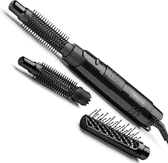 Full Finish Hot Air Styler with 3 Brushes, Black