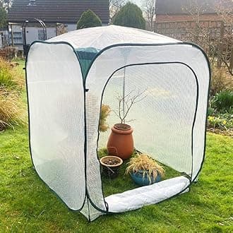 GardenSkill GPP125-04 Pop Up Mini Greenhouse - Small Polytunnel Growhouse Cover for Tomatoes Fruit Vegetables Plants (1.25m x 1.25m x 1.35m high)