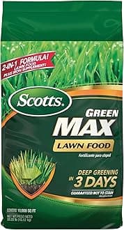 Green Max Lawn Food, Lawn Fertilizer Plus Iron Supplement for Greener Grass, 10,000 sq. ft., 33.33 lbs.