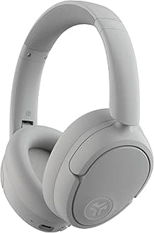 JBuds LUX ANC Smart Noise Cancelling Over Ear Headphones - Bluetooth Wireless with Microphone, Active Noise Cancellation, 70+ Hours Playtime, Foldable, Cloud White