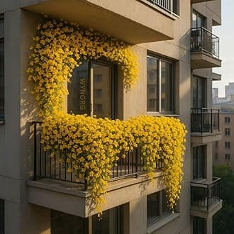 Cat's Claw Creeper Plant, Fast-Growing Climber with Vibrant Yellow Flowers for Garden & Walls, Easy to Grow, Hardy from Wynorg (4 CATS CLAW)