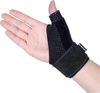 Reversible Thumb & Wrist Stabilizer splint for BlackBerry Thumb, Trigger Finger, Pain Relief, Arthritis, Tendonitis, Sprained and Carpal Tunnel Supporting, Lightweight and Breathable S/M