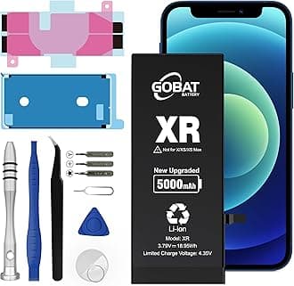 Replacement for iPhone XR Battery,5000mAh High Capacity Battery for iPhone XR Model A1984 A2105 A2106 A2107 A2108 with Replacement Tool Kits