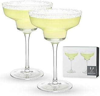 Angled Crystal Margarita Glasses by Viski