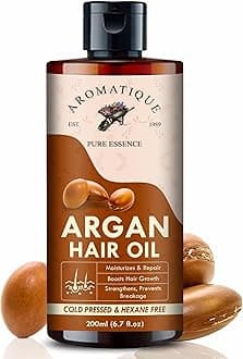 Aromatique Argan Oil, Argan Oil for Hair Growth Strengthen Dull & Dry Hair, Helps Control Hair Fall & Promotes Hair Growth Multi purpose oil.Non Sticky Daily Use Hair Oil 200ml