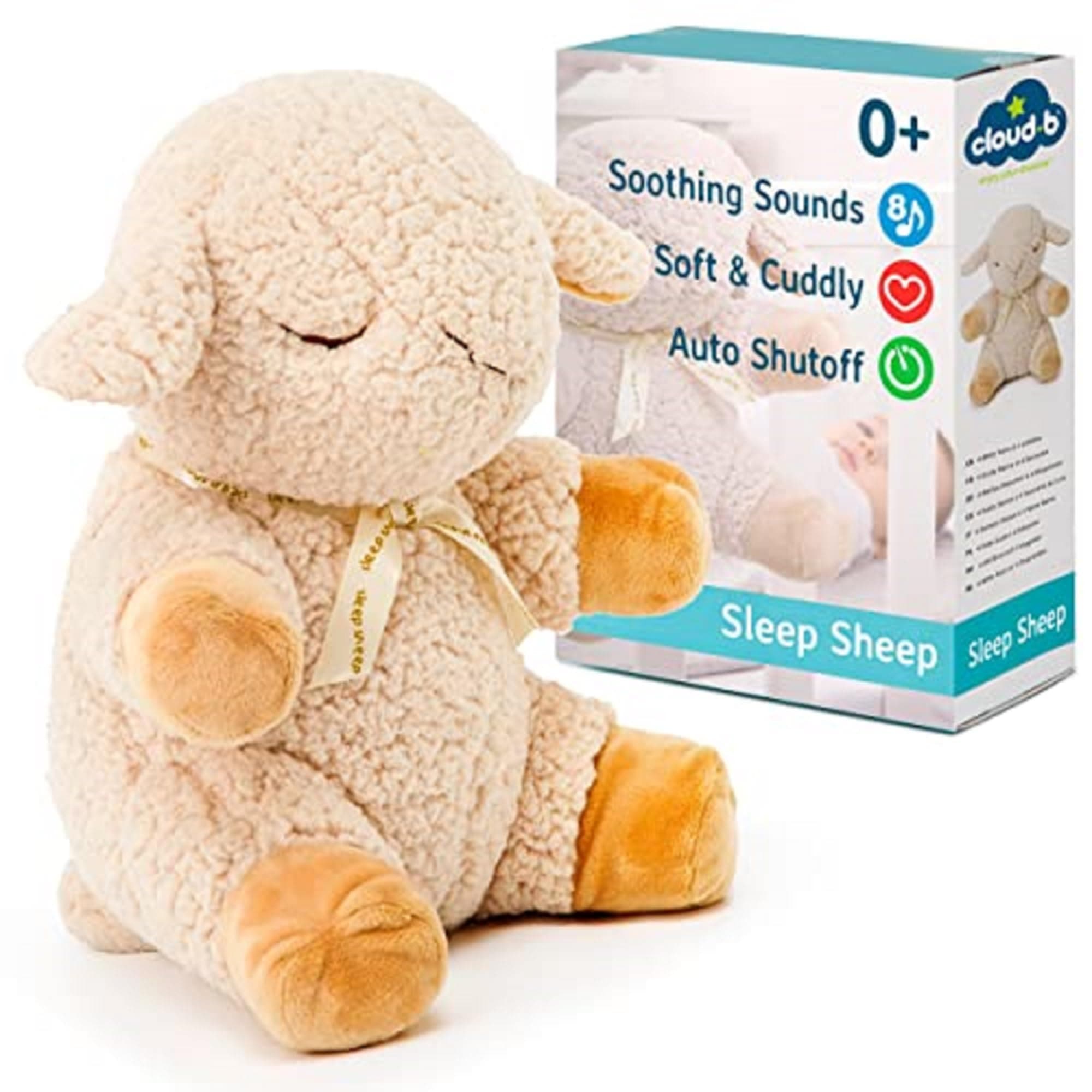 Cloud B Sleep Sheep - Award-Winning Plush Soothing White Noise Machine Baby Sleep Aid | Soft, Cuddly Comfort | Smart Sensor & Auto Shut-Off