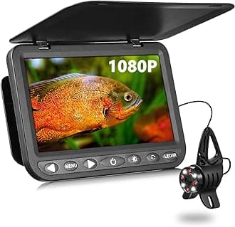 FishPRO Underwater Fishing Camera HD1080P 7'' IPS, 10,000mAh, (No Need Learn) Night Light Vision Ice Fishing Camera Underwater, Ice Fishing Gift Portable Fish Finder for Ice Lake Kayak Fishing, 82FT