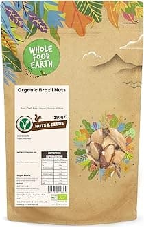 Wholefood Earth Organic Brazil Nuts – 250g | Raw | GMO Free | Vegan | Source of Fibre | Certified Organic