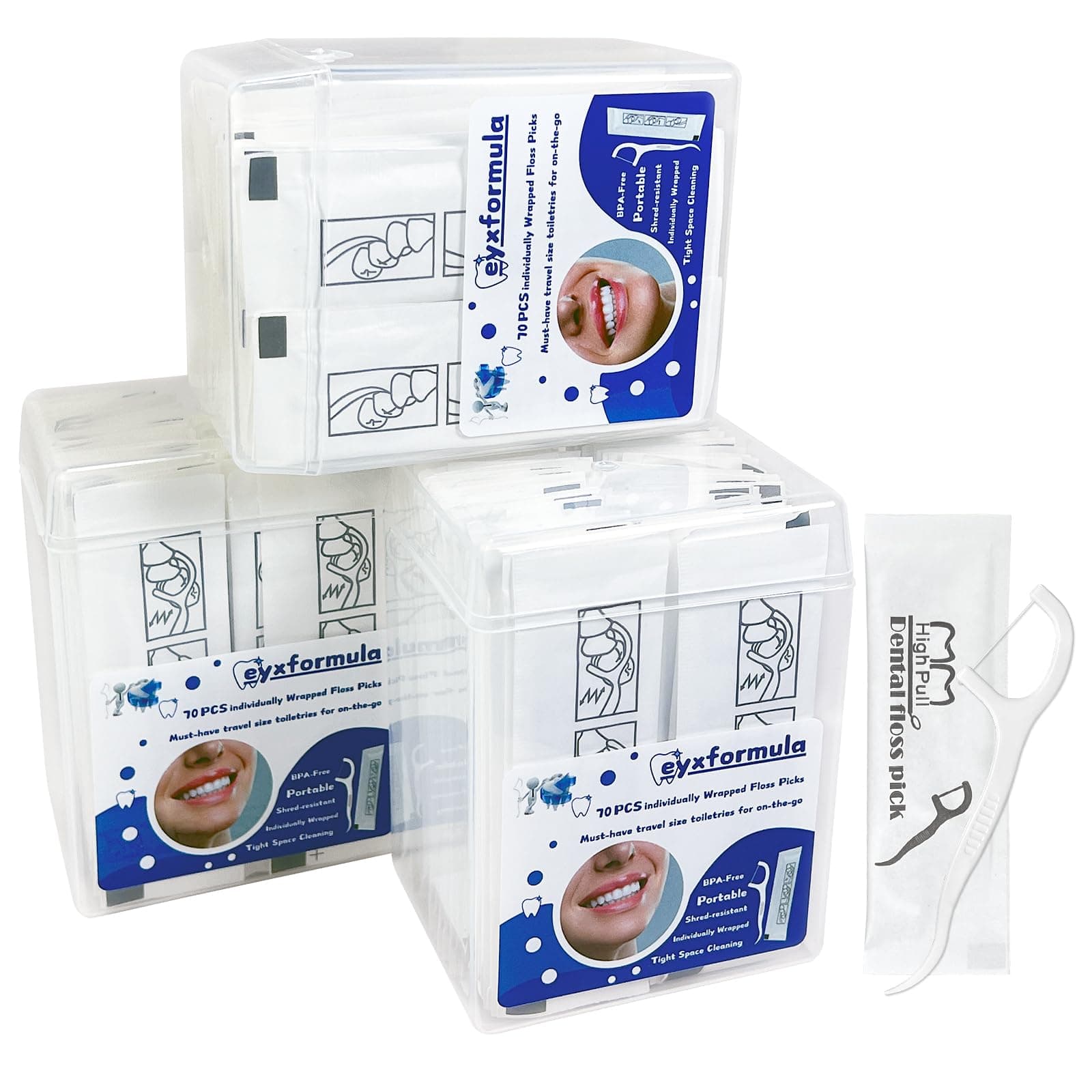 200 floss picks individually wrapped