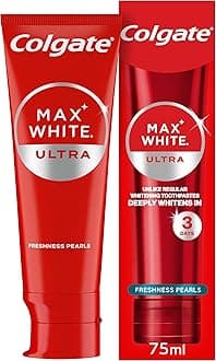 Max White Ultra Freshness Pearls Teeth Whitening Toothpaste 75ml | whiter teeth in 3 days* | long lasting freshness | enamel safe | removes deep stains* | fluoride white toothpaste