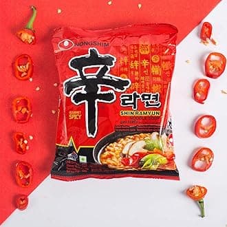 Nongshim Shin Ramyun Instant Noodles 120Gm*5Pack (Pack Of 5) (Imported), Vegetarian