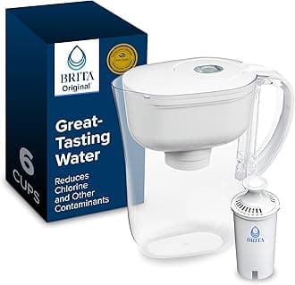 Metro Water Filter Pitcher with SmartLight Change Indicator, BPA-Free, Replaces 1,800 Plastic Water Bottles a Year, Lasts Two Months, Includes 1 Filter, Small - 6-Cup Capacity, White