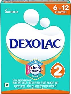 Dexolac Follow Up Infant Formula Milk Powder for Babies - Stage 2 (6 to 12 months) - with 36 Vital Nutrients - 400gms - BIB Pack