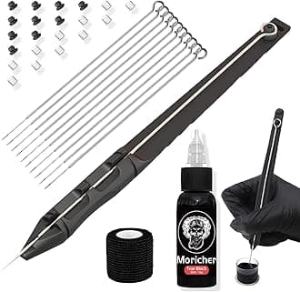 Moricher Hand Poke a Stick Tattoo Kit with ink DIY tattoo practice kit with tattoo needle for beginners complete tattoo kit maquina para tatuar
