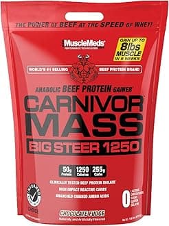 Carnivor Mass Chocolate Big Steer 1250, 15 Lb (Packaging May Vary)