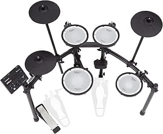 Roland TD-07DMK Electronic V-Drums Kit, Legendary Double-Ply All Mesh Head Kit With Superior Expression And Playability, Bluetooth Audio & MIDI