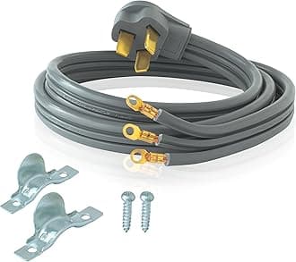 Eastman 6 Feet Electric Range Cord, 50 Amps 3-Prong Wire, 61243