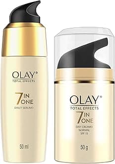 Serum Total Effects 7 in 1, Anti-Ageing Smoothing Serum, 50 ml And Olay Day Cream Total Effects 7 in 1, Anti-Ageing SPF 15, 50g