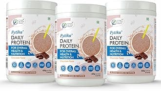 Daily Protein Powder for Adults, High Protein Nutrition Drink with 37 Essential Vitamins and Minerals | 50% Protein Per Serve, for Women and Men, Chocolate Flavour, 400 g Each Pack of 3