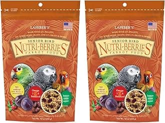 LAFEBER'S Senior Bird Nutri-Berries Pet Bird Food, Made with Non-GMO and Human-Grade Ingredients for Parrots (10 oz Pack of 2)