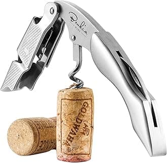 Waiters Friend Corkscrew - Professional Stainless Steel Wine Opener - Foil Cutter for Bartenders - Decorative Wine Bottle Opener