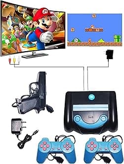 (HOT Summer with 15 Years Warranty) Trendy 8 Bit LCD Plug Tv Video Gaming Console with Classic Inbuilt Game Like Super Mario Bros, Contra, Double Dragon 2, Duck Hunt, F1 Race