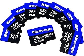10 Pack iStorage microSD Card 256GB | Encrypt Data stored on iStorage microSD Cards Using datAshur SD USB Flash Drive | Compatible with datAshur SD Drives only