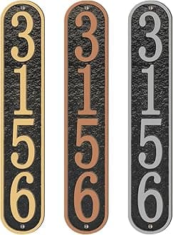 Handcrafted Classic Address Plaque Home Address Sign (Numbers and Letters) Decorative Personalized House Garden Wall Sign (Styles 4)