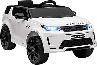 AIYAPLAY Land Rover Discovery Sport Licensed Kids Electric Car, 12V Ride on Car with Remote Control, LED Lights, Music, Horn, for Ages 3-6 Years, White