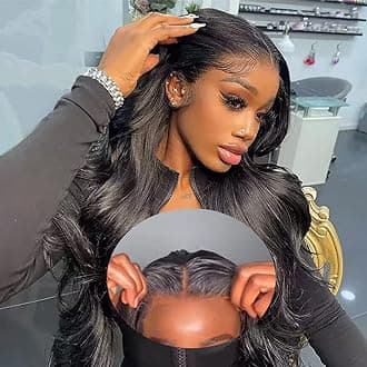 Wear and Go Glueless Wigs Human Hair Pre Plucked Upgraded No Glue Pre Cut HD 4x4 Lace Closure Wigs for Black Women Body Wave Lace Front Wigs Human Hair for Beginners Human Hair 20 Inch