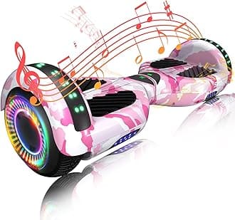 SIMATE Scooter, Bluetooth & Corlorful LED Lights, Gifts for Kids & Adults & Girls & Boys, for All Ages