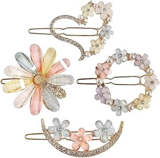 ANNA CREATIONS latest Korean fashion Style Flower Lock Hair Clip Pin Hair Accessories set For Women And Girls (4 Pcs)