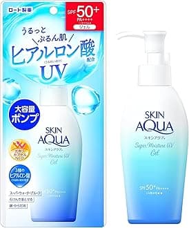 Skin Aqua 50+ UV Super Moisture Gel High Capacity Pump Type Sunscreen Unscented 1 Piece (x1)