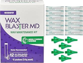 Earwax MD Wax Blaster (Refill Pack) Includes Ear Clean Packets and Green Safety Tips