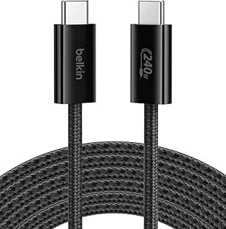 USB C to USB C Cable, 9.9ft, 240W - Type C Charger, iPhone Charger Cord, Soft, Braided, Flexible for iPhone 17, Galaxy S25, Pixel 10, MacBook, Chromebook, iPad Pro, Switch Steam Deck – Black
