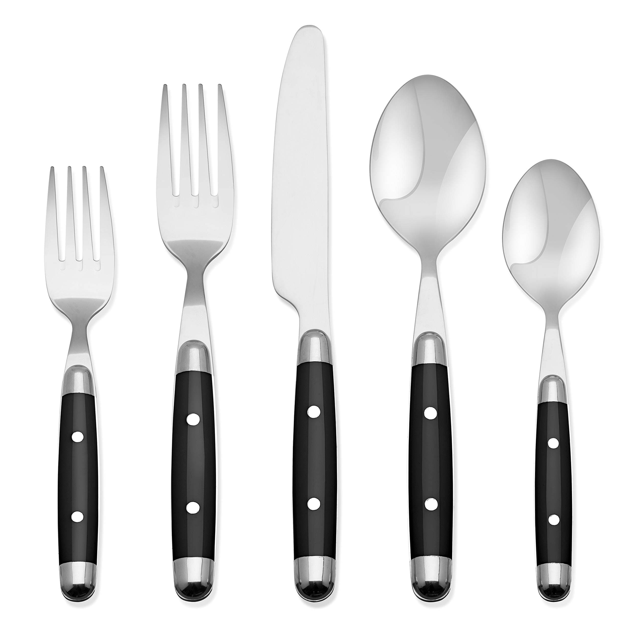 Hampton Forge Astoria Dinner Set, Multisize, Black