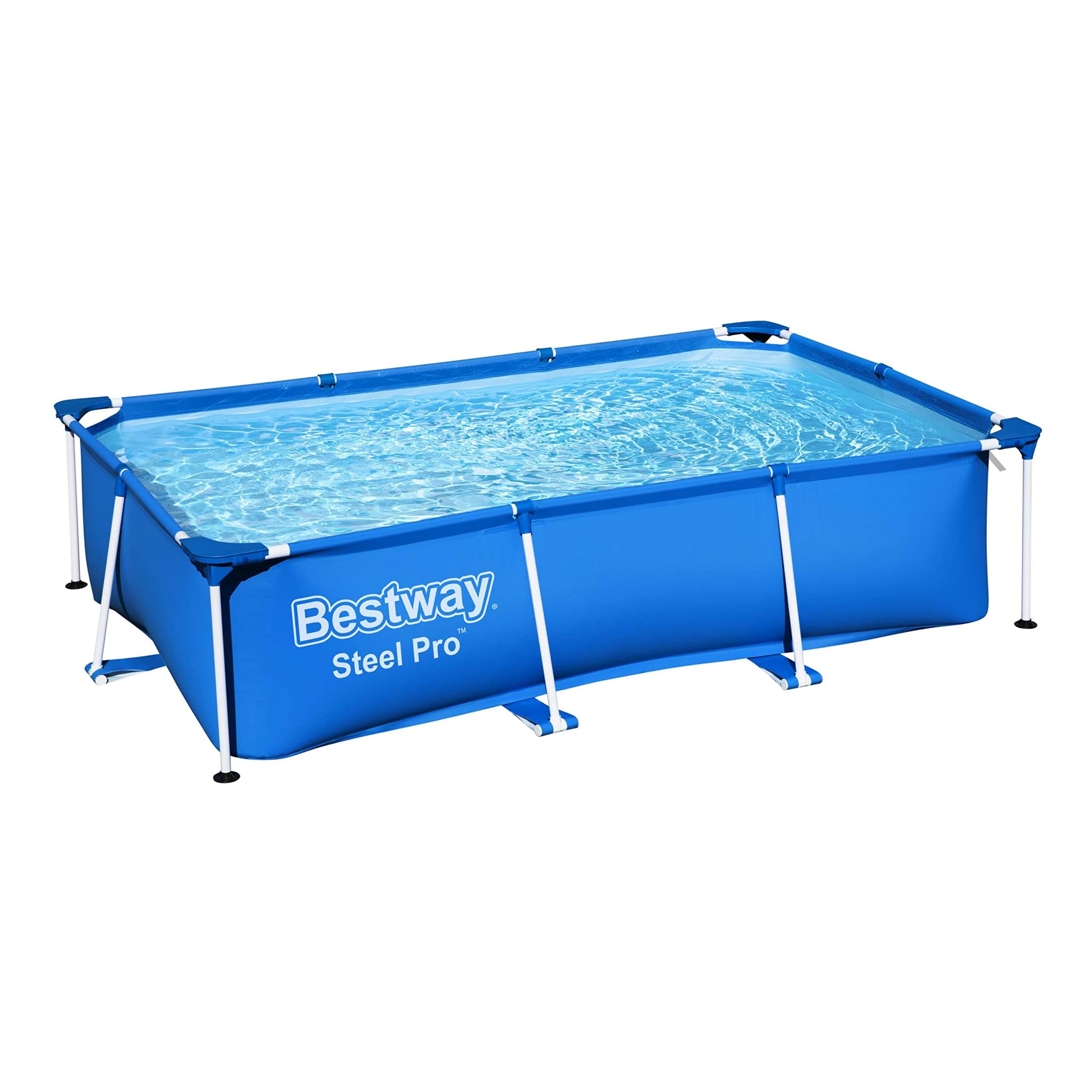 Bestway Pool Set Steel Pro Rectangular Pool Set 3m x 2.01m x 66cm, Multicolor
