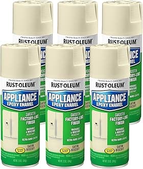 Rust-Oleum 210372-6PK Specialty Appliance Epoxy Spray Paint, 12 oz, Biscuit, 6 Pack