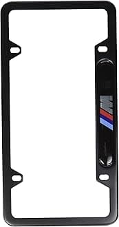 Black Stainless Steel License Frame with M Logo
