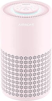 AIRROMI Air Purifier for Bedroom with HEPA 3-in-1 Filter, Pet Air Purifier for Home Cat Pee Smell, Covers Upto 990 Ft², Quiet 360° intake Air Cleaner for pet hair,allergies,Dust,Smoke A20