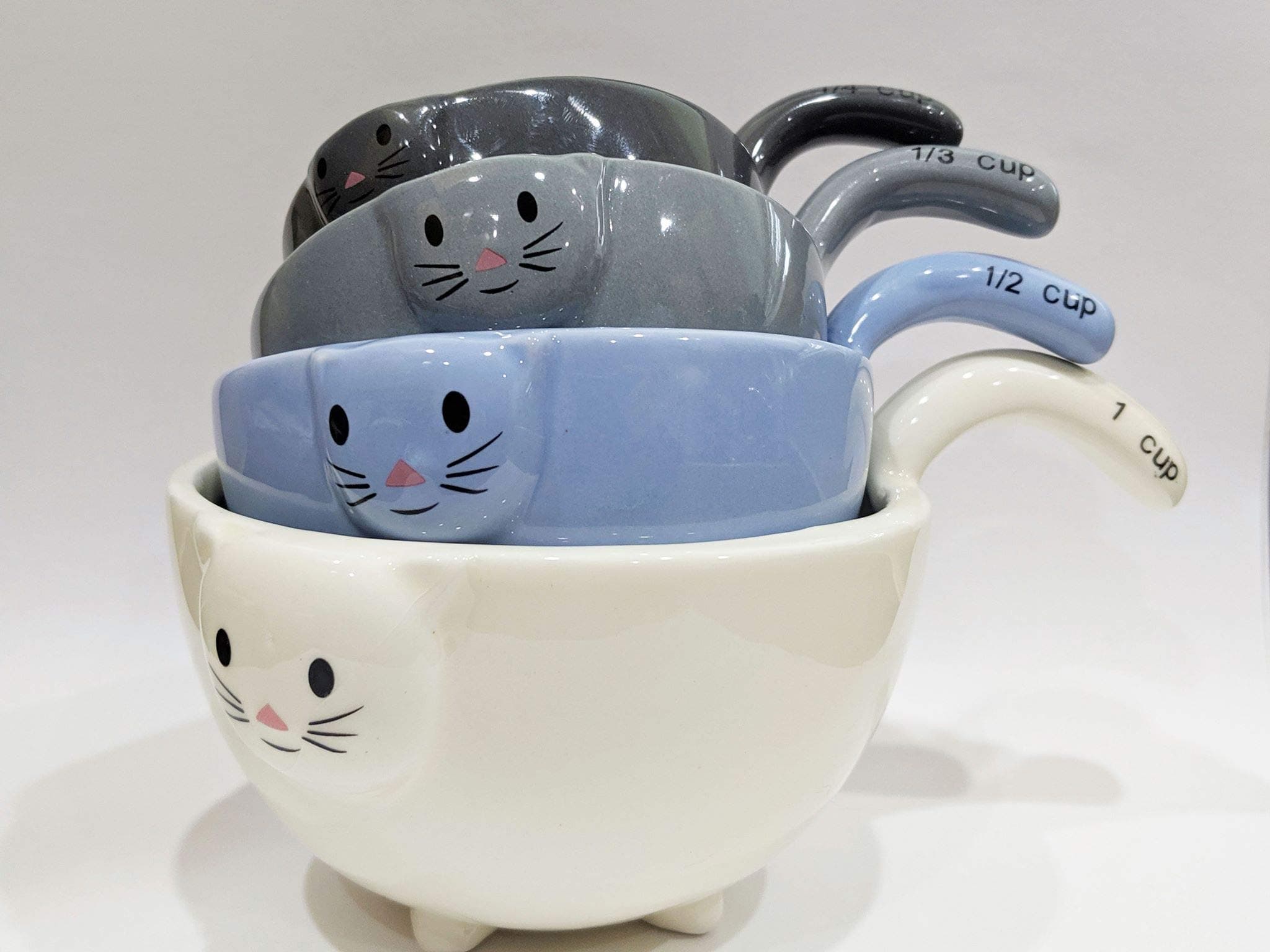 Ceramic Cat Measuring Cups/ Baking Bowls